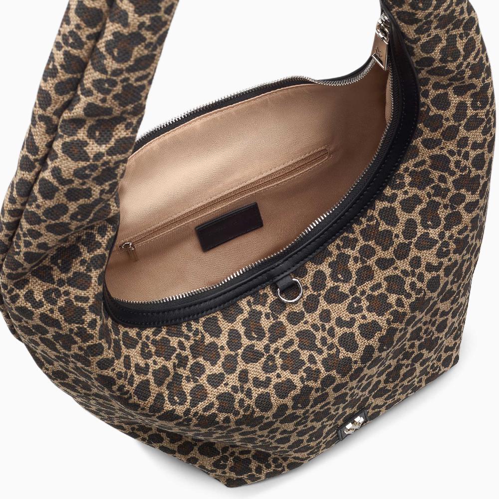 Vanessa Wu Sac Hobo Manelle Léopard