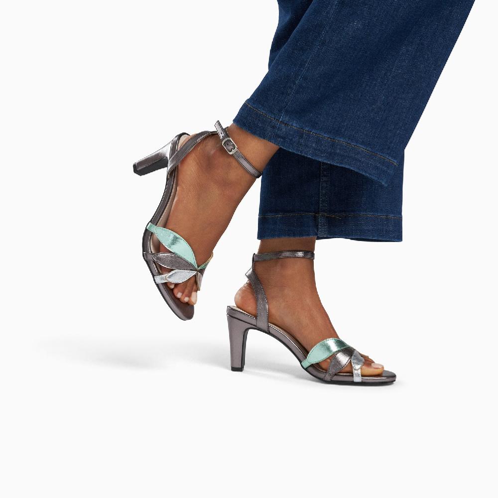 Vanessa Wu Sandales à Talon Aveline Multicolores