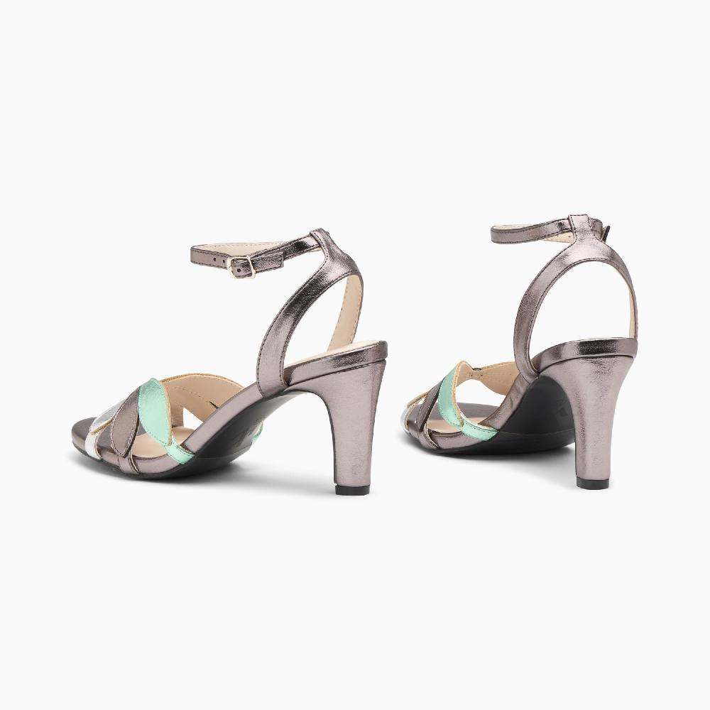 Vanessa Wu Sandales à Talon Aveline Multicolores