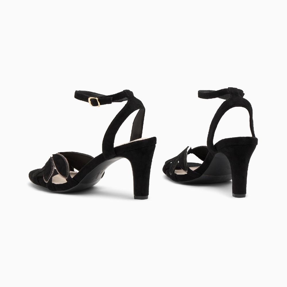 Vanessa Wu Sandales à Talon Aveline Noires