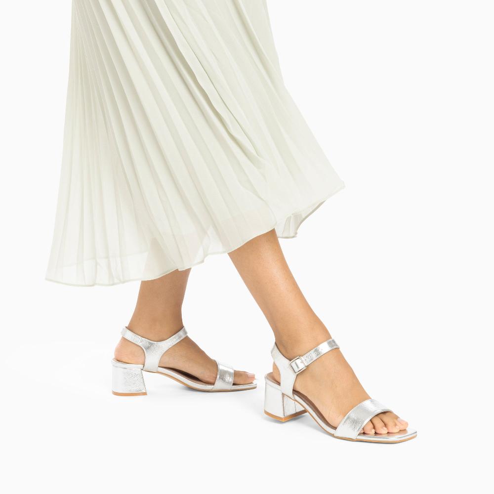 Vanessa Wu Sandales à Talon Laurie Argent