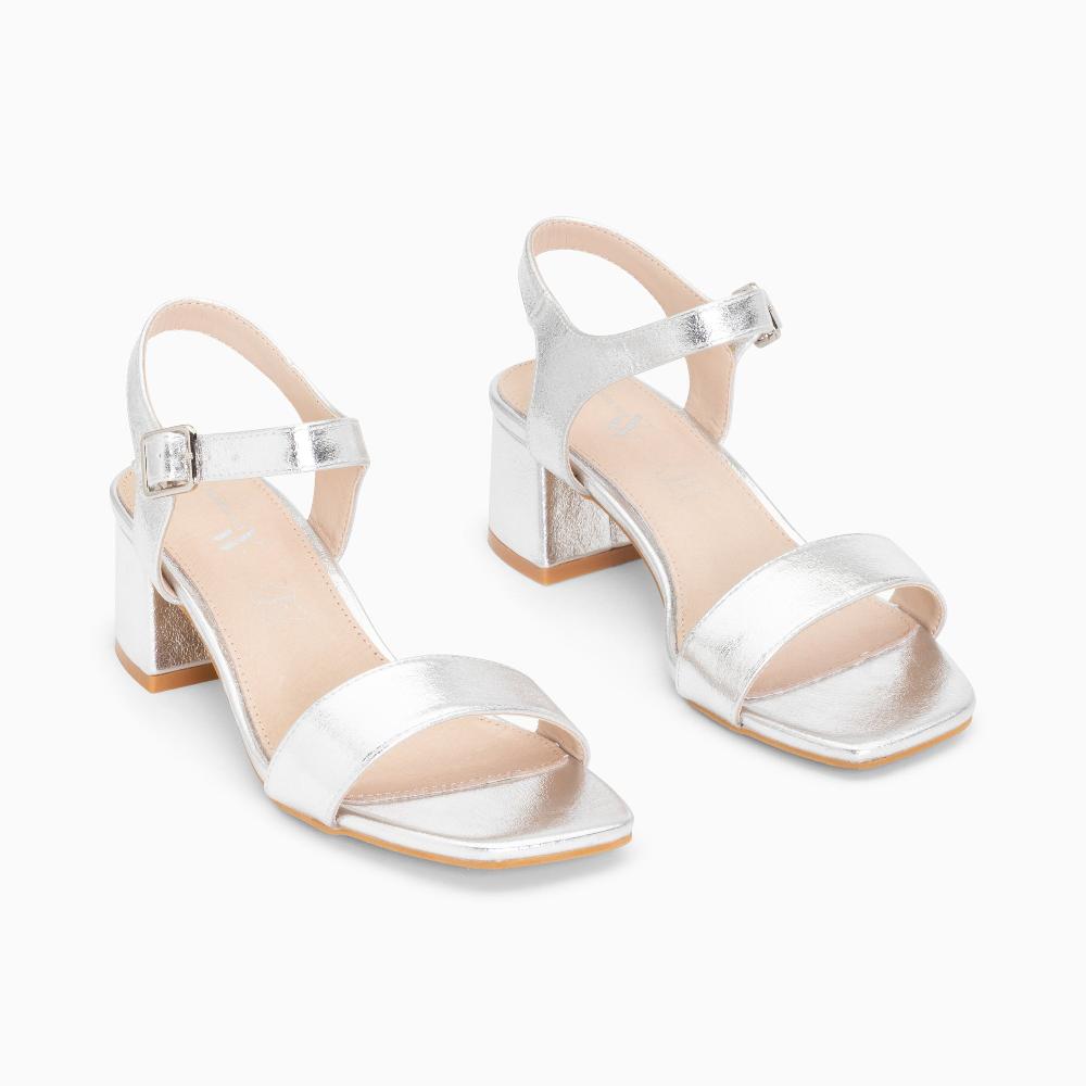 Vanessa Wu Sandales à Talon Laurie Argent