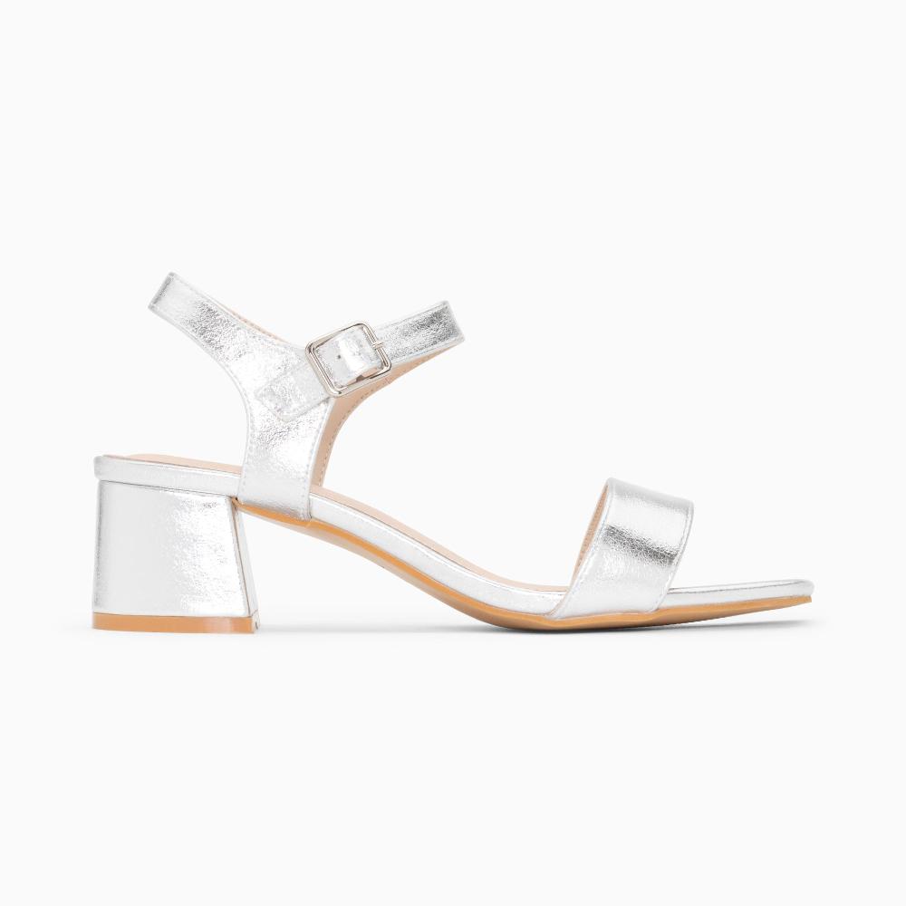vanessa wu Sandales à talon Laurie argent