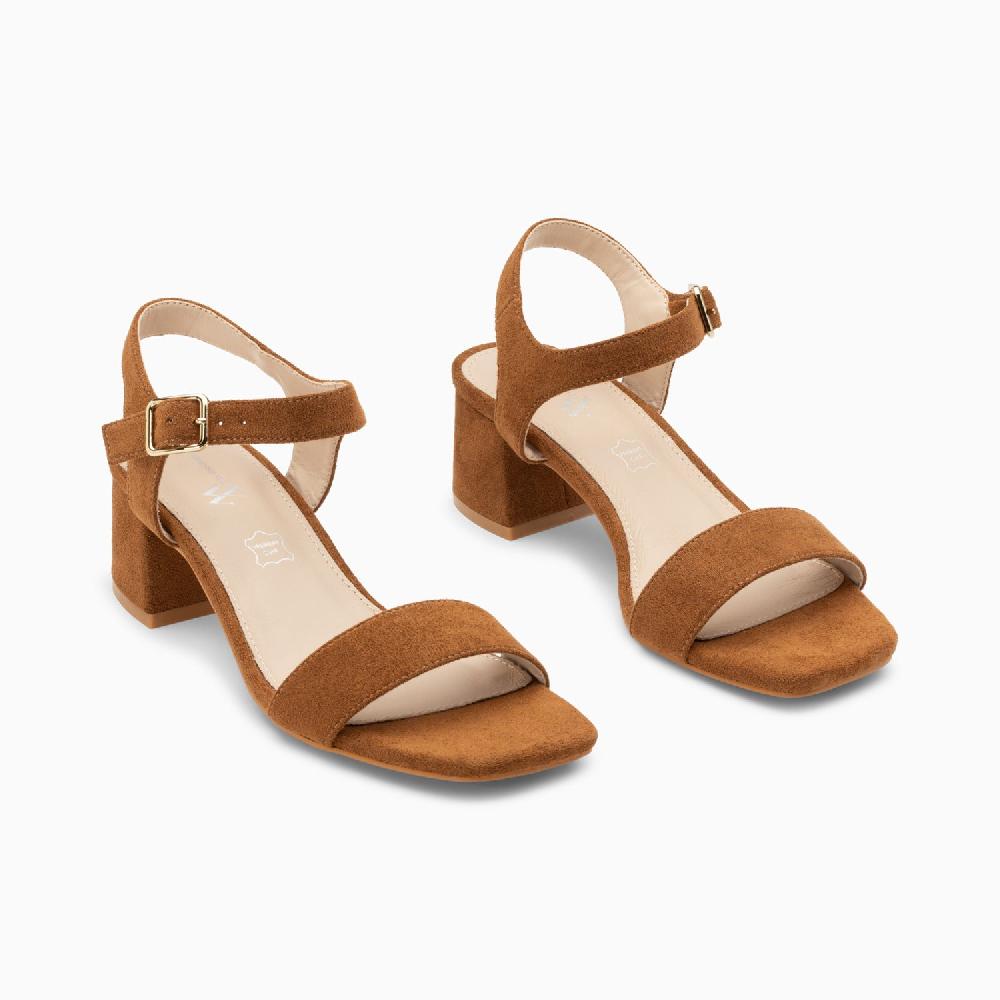 Vanessa Wu Sandales à Talon Laurie Camel