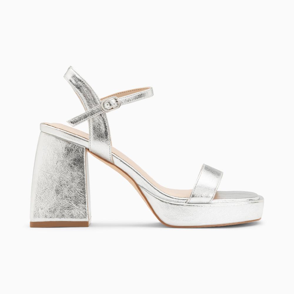 vanessa wu Sandales à talon Martha argent