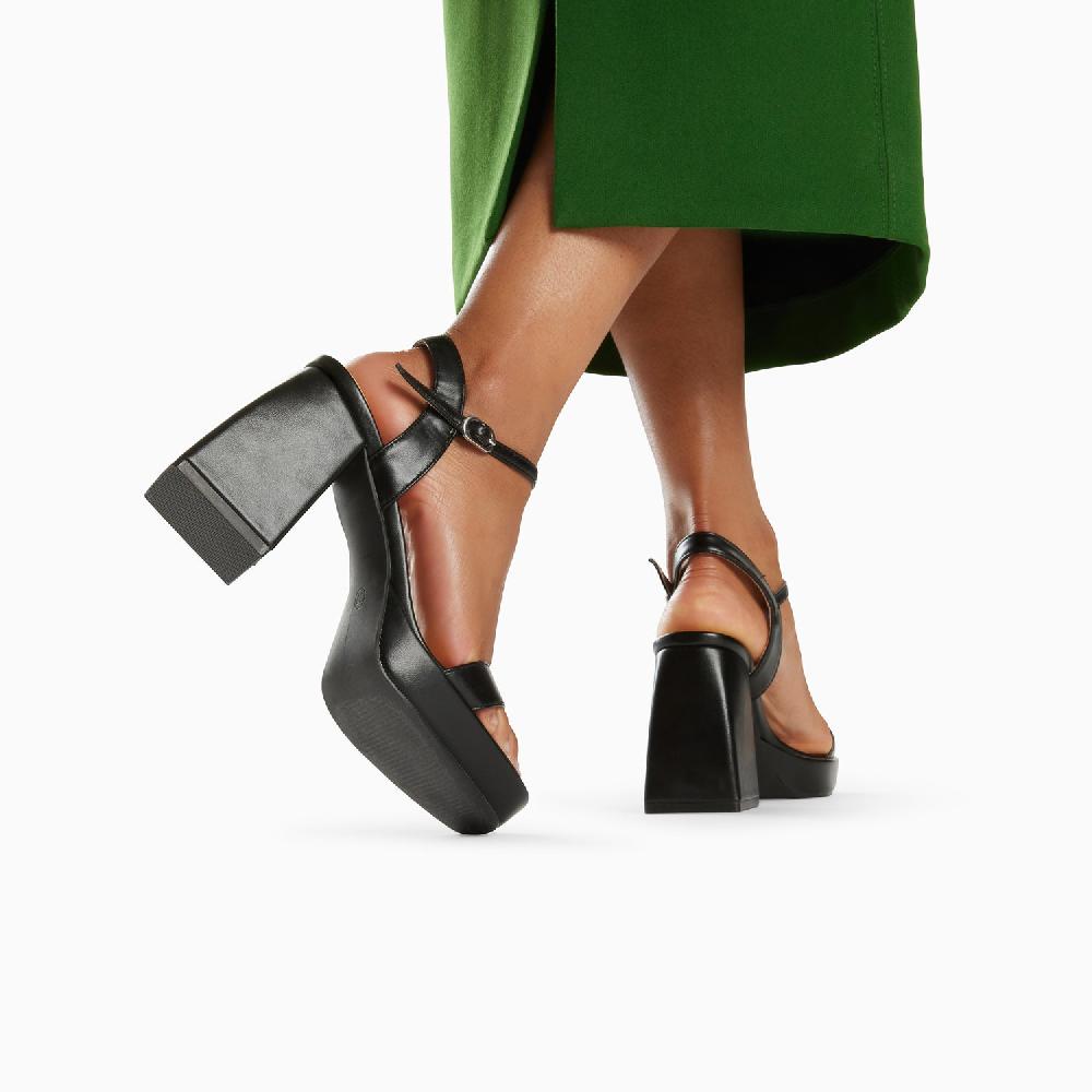 Vanessa Wu Sandales à Talon Martha Noires