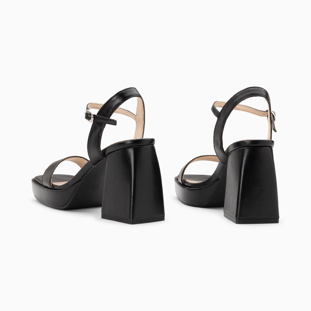 Vanessa Wu Sandales à Talon Martha Noires