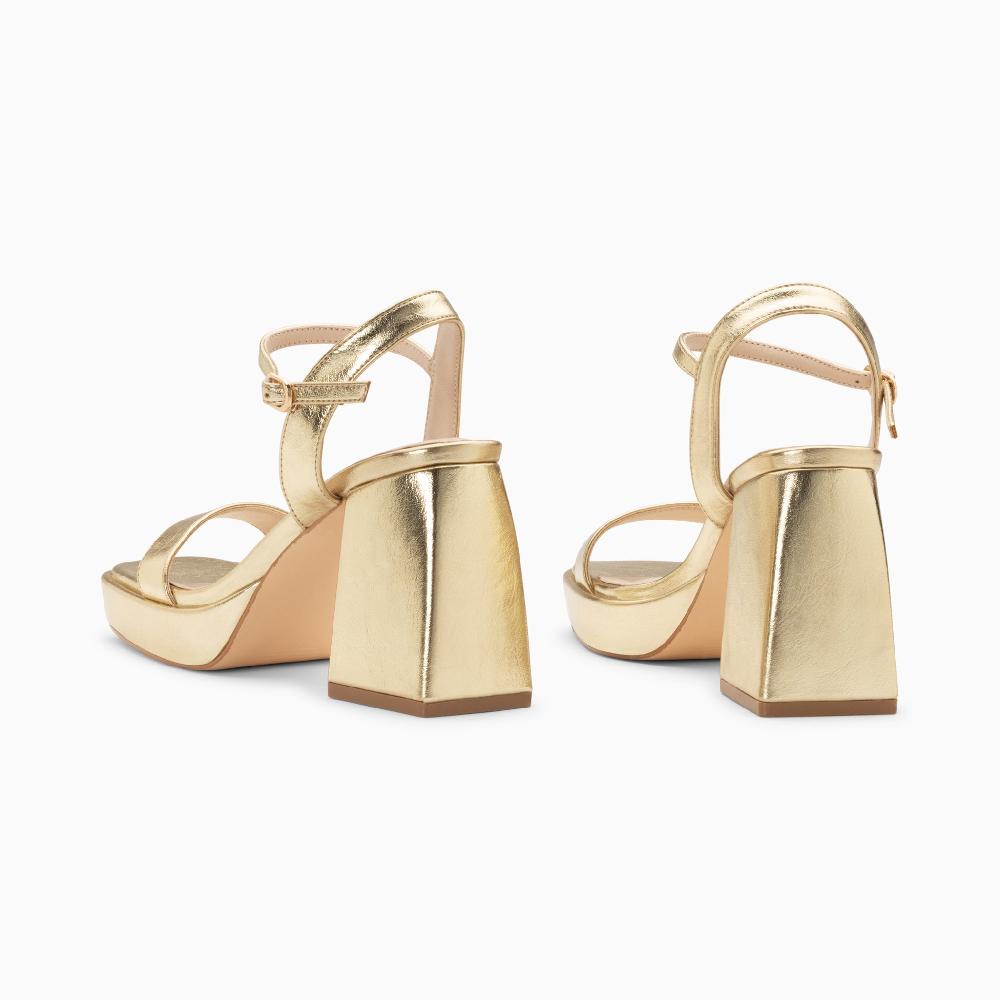 Vanessa Wu Sandales à Talon Martha Or