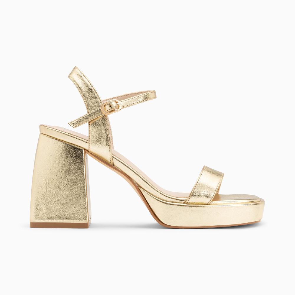 vanessa wu Sandales à talon Martha or