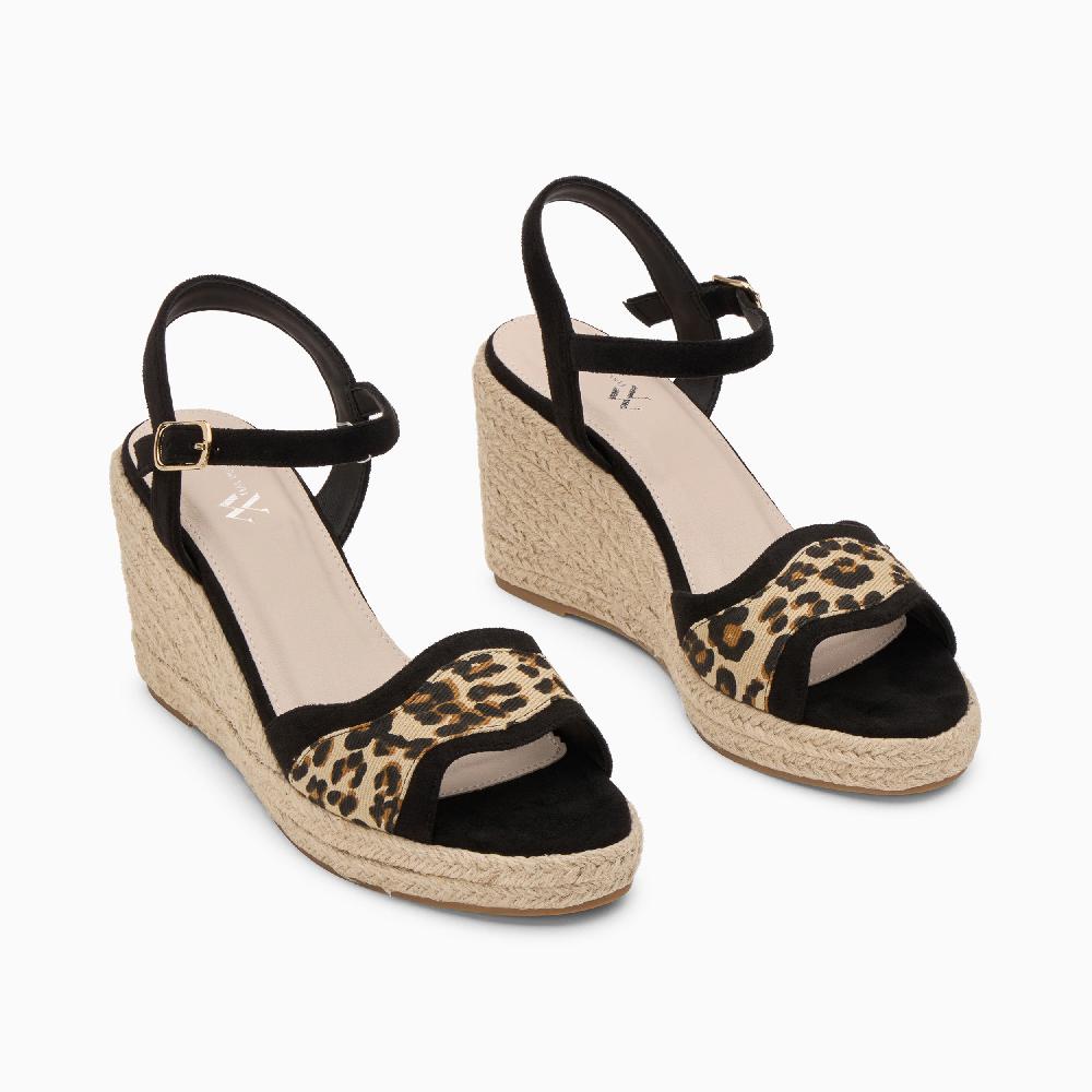 Vanessa Wu Sandales Compensées Luba Noires