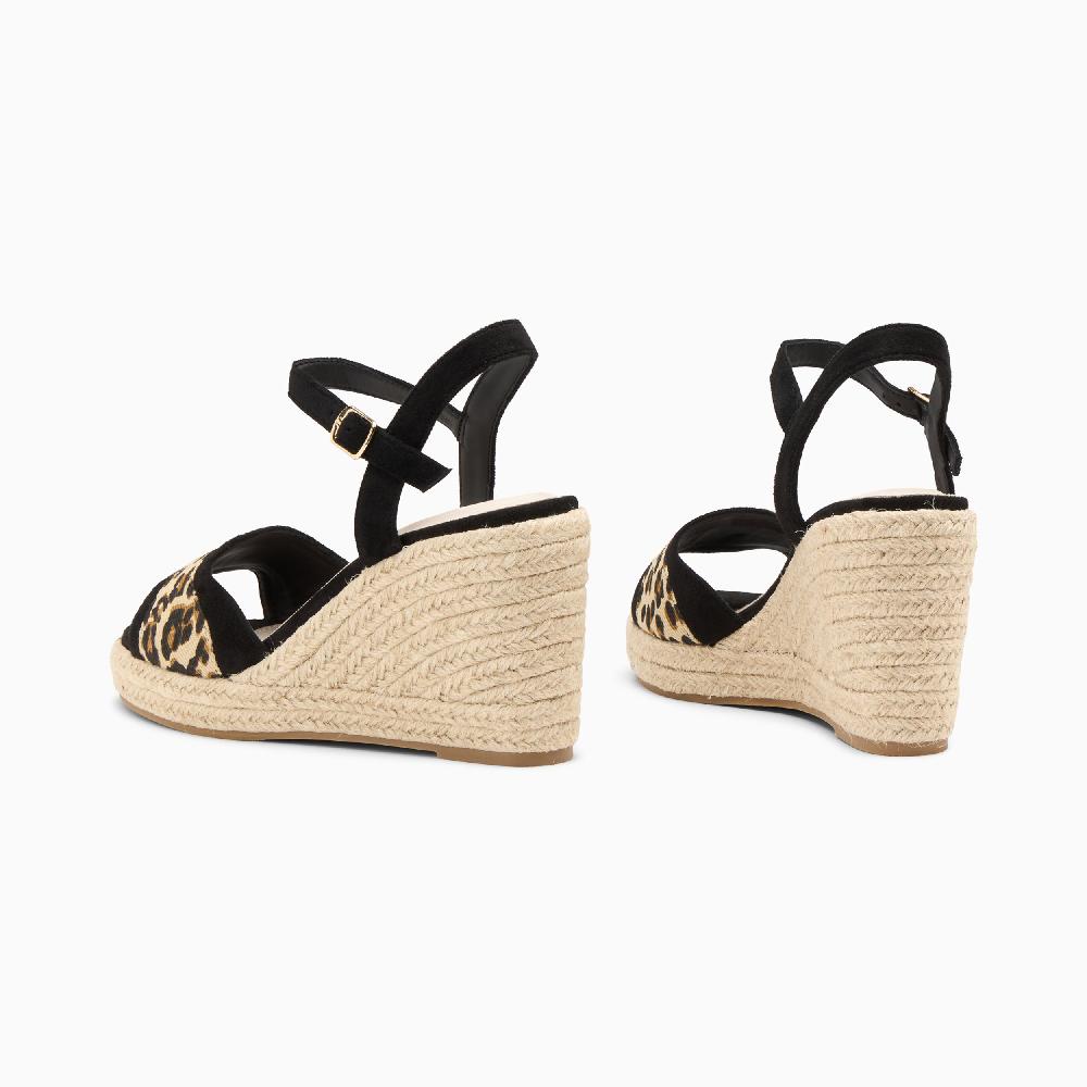 Vanessa Wu Sandales Compensées Luba Noires