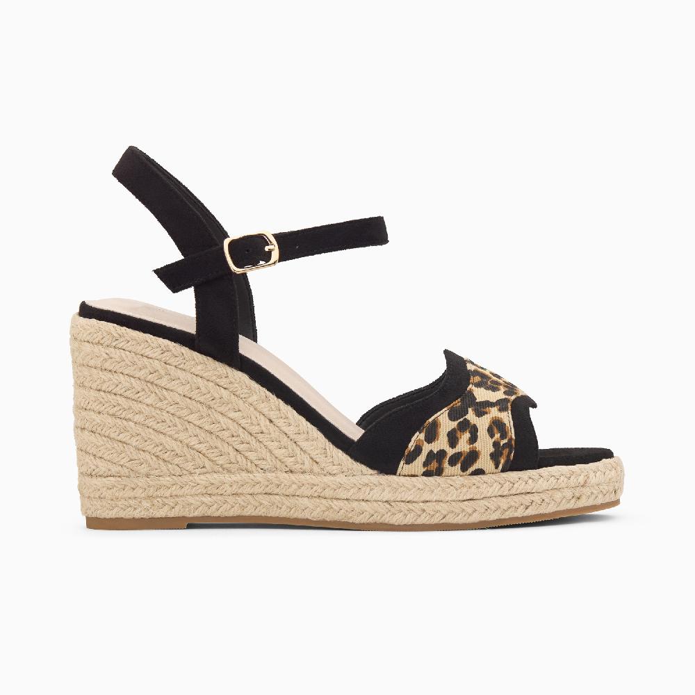 vanessa wu Sandales compensées Luba noires