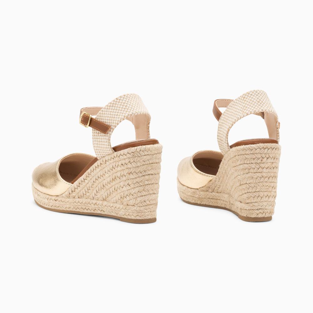 Vanessa Wu Sandales Compensées Mariana Or