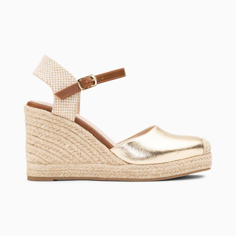 vanessa wu Sandales compensées Mariana or