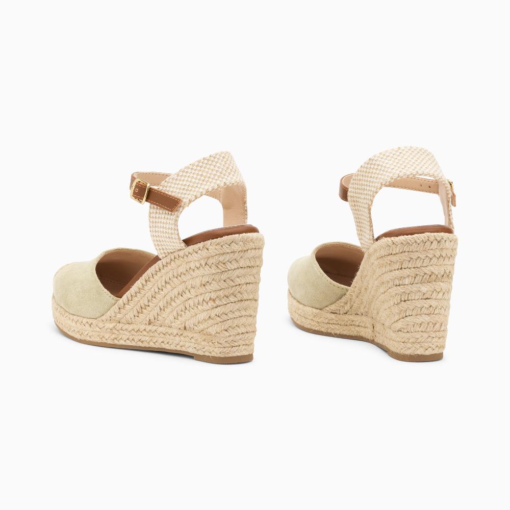 Vanessa Wu Sandales Compensées Mariana Vert Pastel