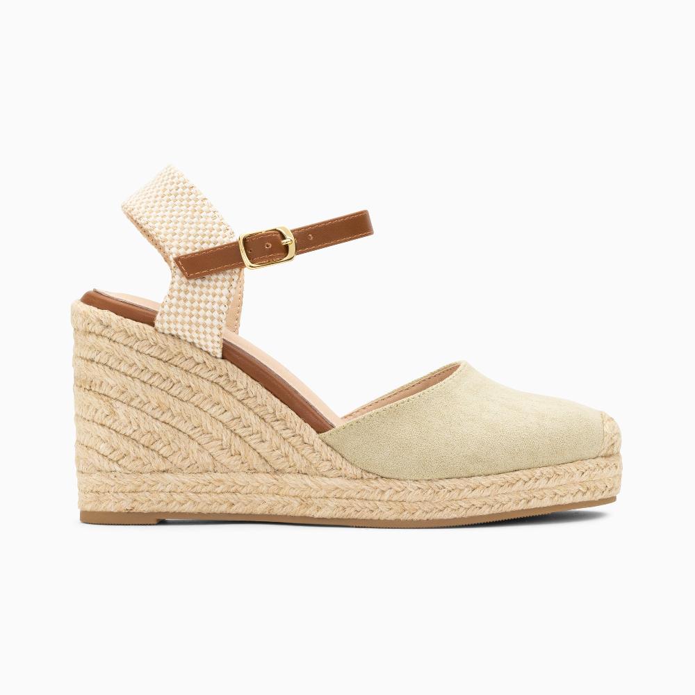 vanessa wu Sandales compensées Mariana vert pastel