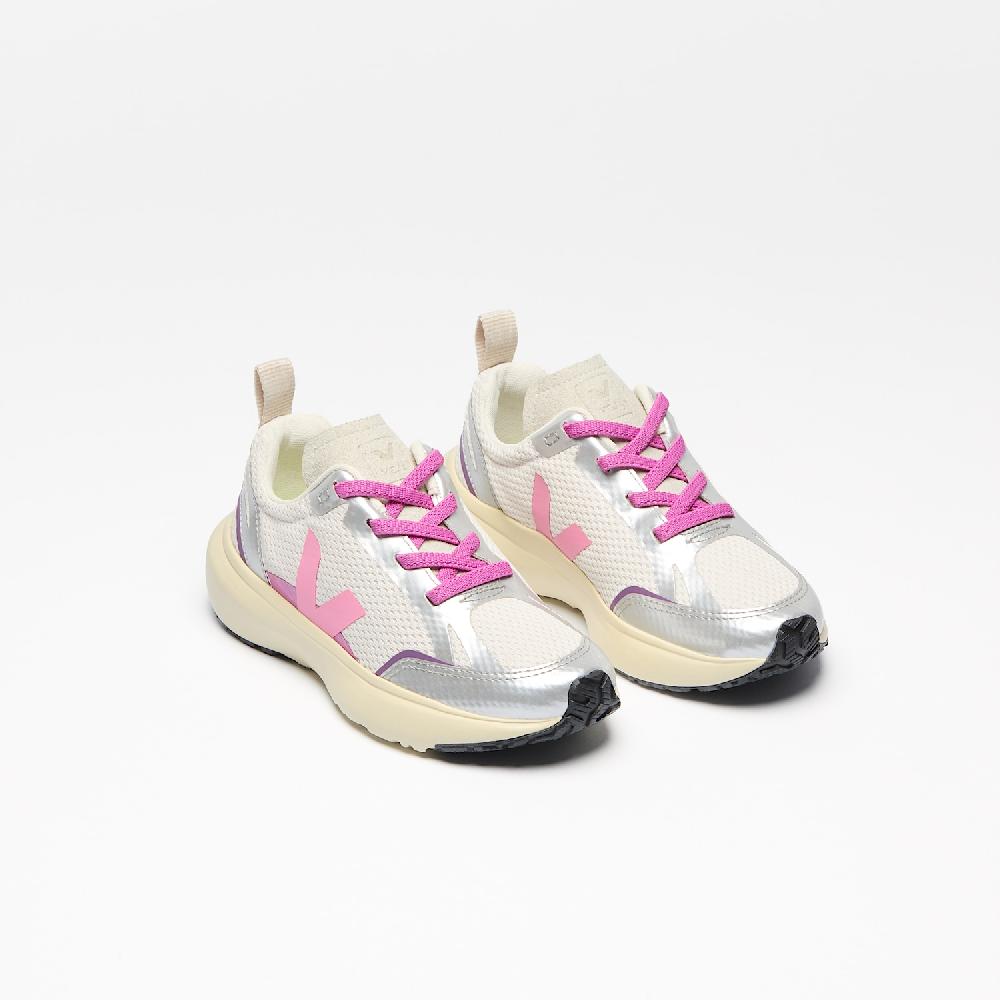 Veja CANARY ELASTIC LACES ALVEOMESH GRAVEL MALIBU SILVER