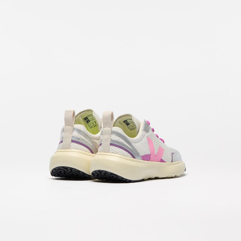 Veja CANARY ELASTIC LACES ALVEOMESH GRAVEL MALIBU SILVER