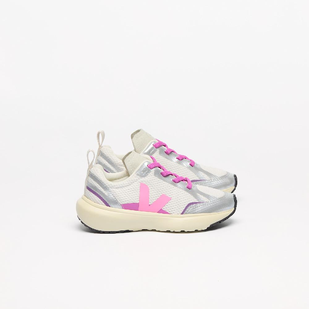 veja CANARY ELASTIC LACES ALVEOMESH GRAVEL MALIBU SILVER