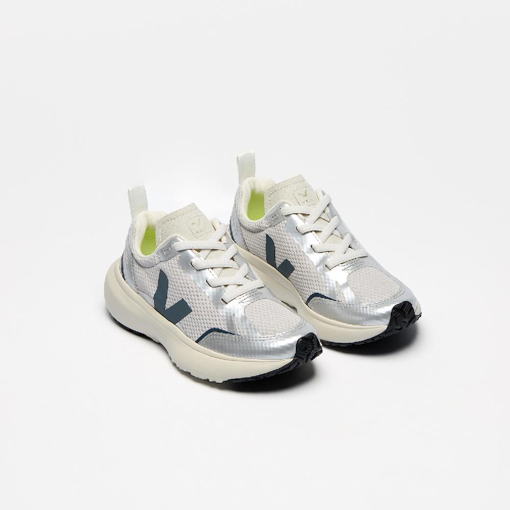 Veja CANARY ELASTIC LACES ALVEOMESH GREY CALIFORNIA SILVER