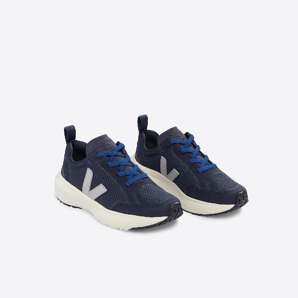 Veja CANARY ELASTIC LACES ALVEOMESH NAUTICO OXFORD GREY