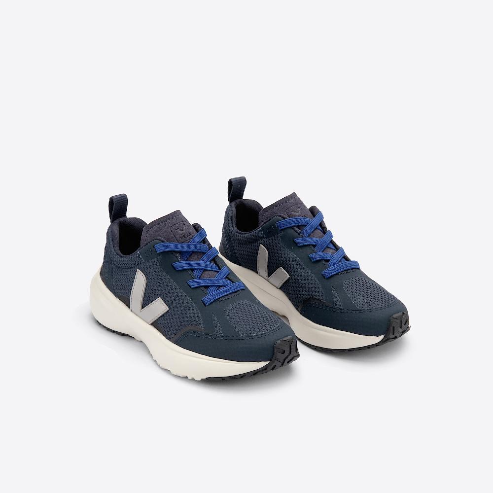 Veja CANARY ELASTIC LACES ALVEOMESH NAUTICO OXFORD GREY