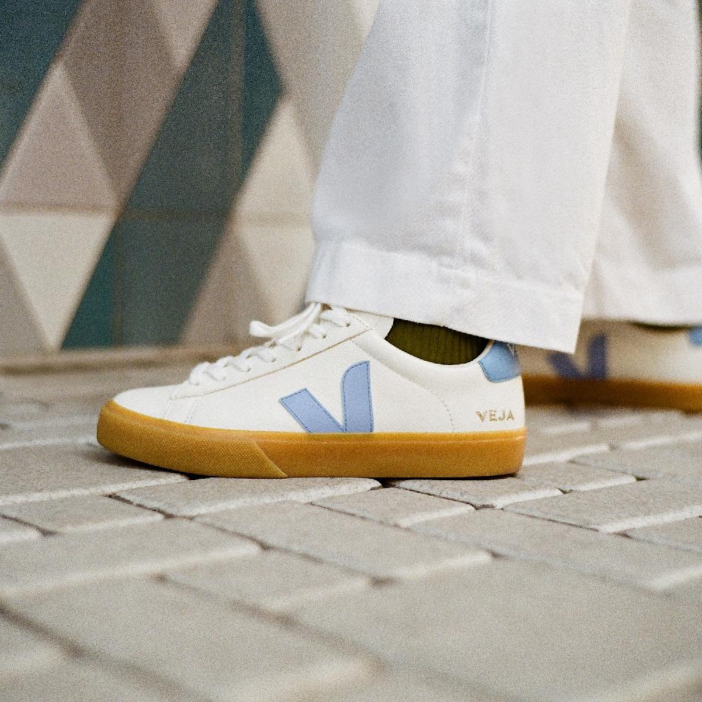 Veja CAMPO LEATHER WHITE AQUA NATURAL