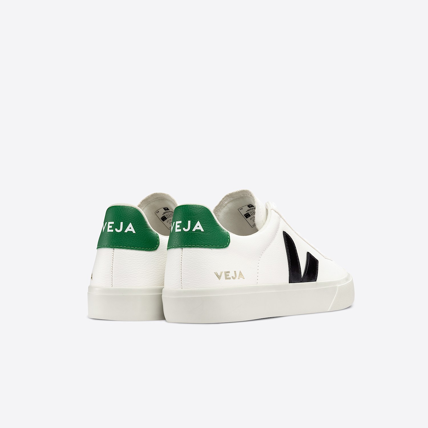 Veja CAMPO LEATHER WHITE BLACK EMERAUDE