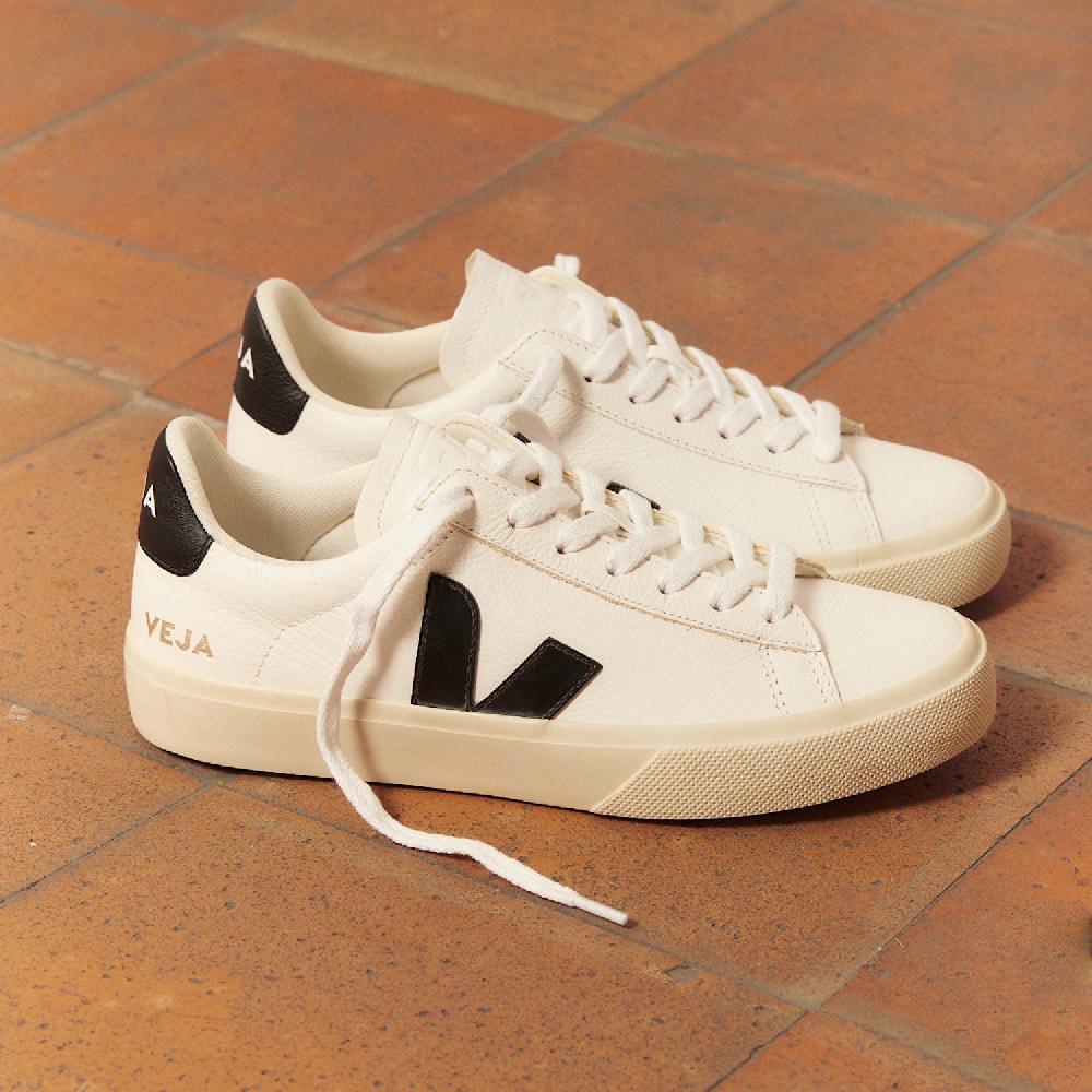 Veja CAMPO LEATHER WHITE BLACK