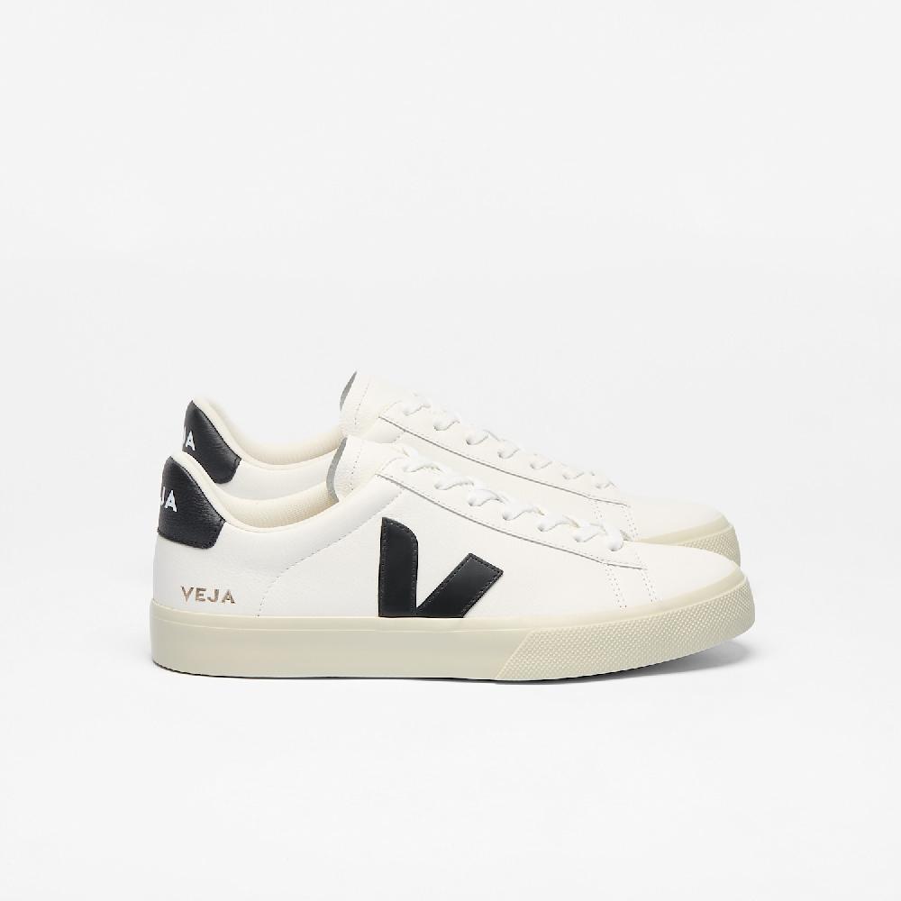 veja CAMPO LEATHER WHITE BLACK