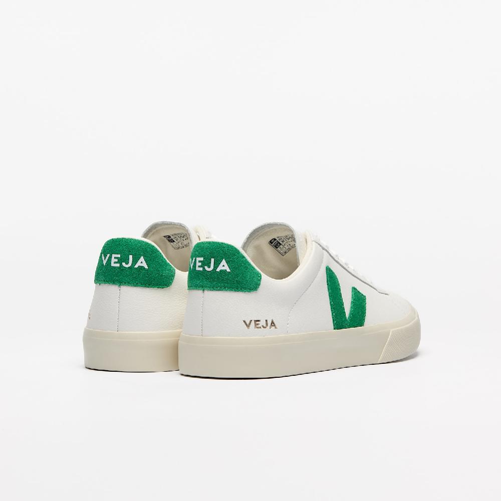Veja CAMPO LEATHER WHITE EMERAUDE