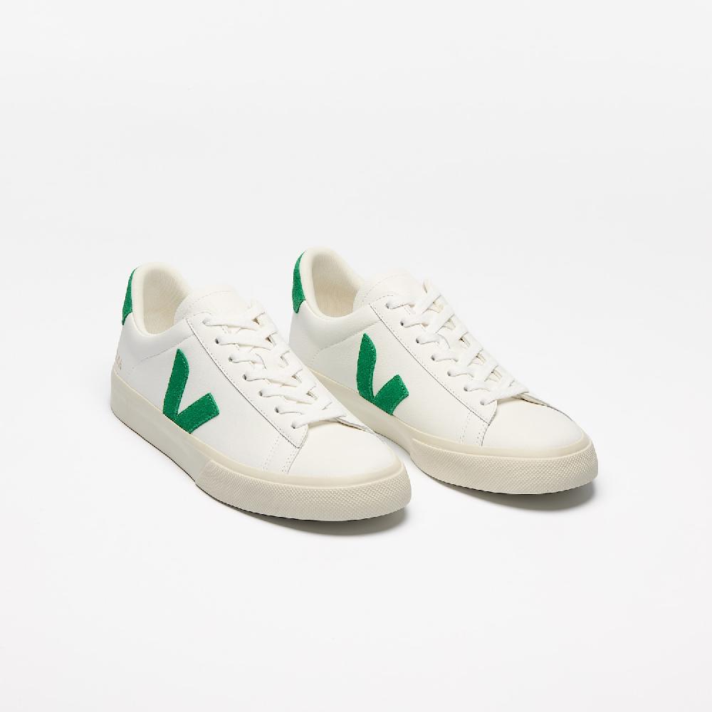 Veja CAMPO LEATHER WHITE EMERAUDE