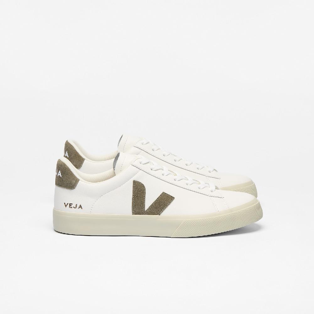 veja CAMPO LEATHER WHITE KAKI
