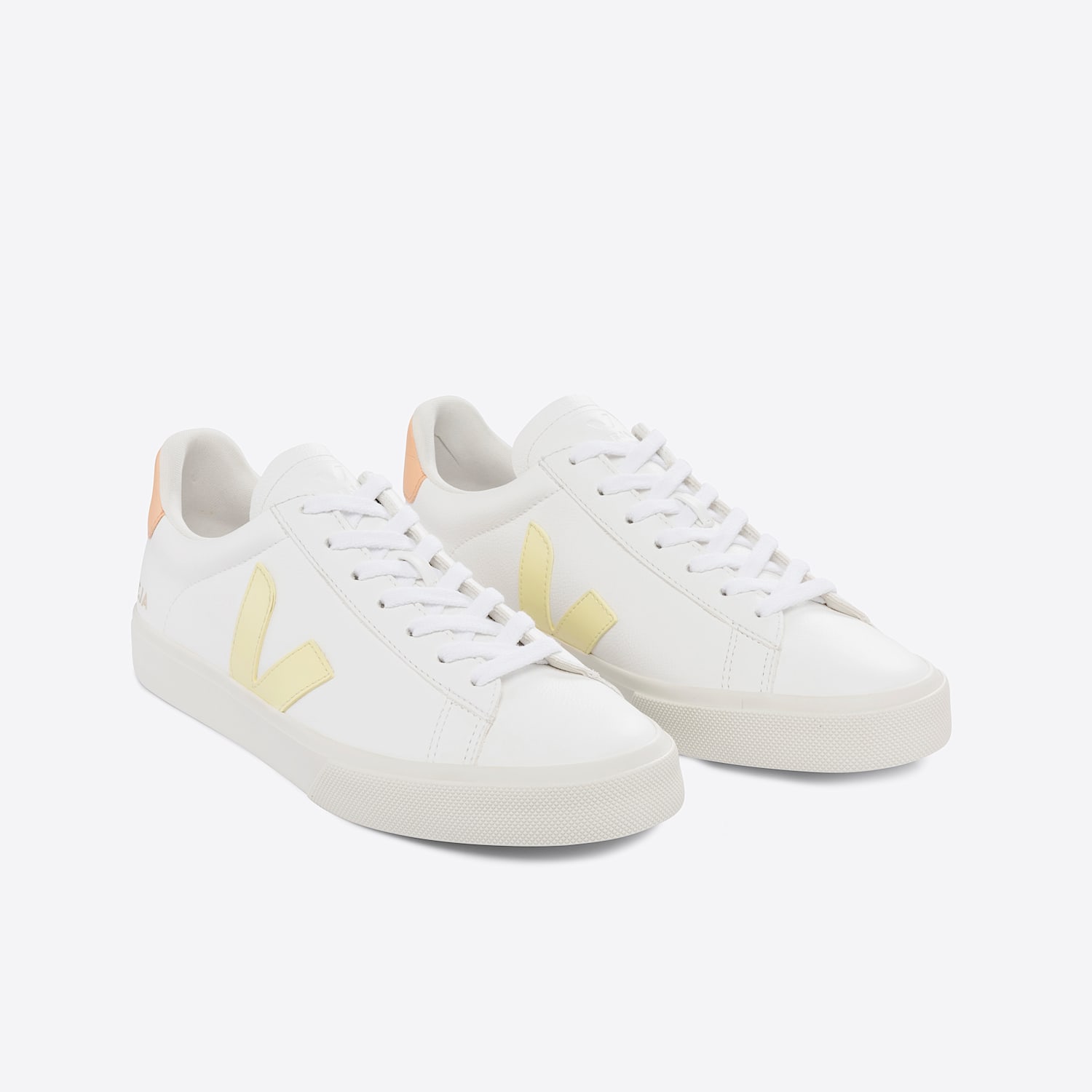Veja CAMPO LEATHER WHITE SUN PEACH
