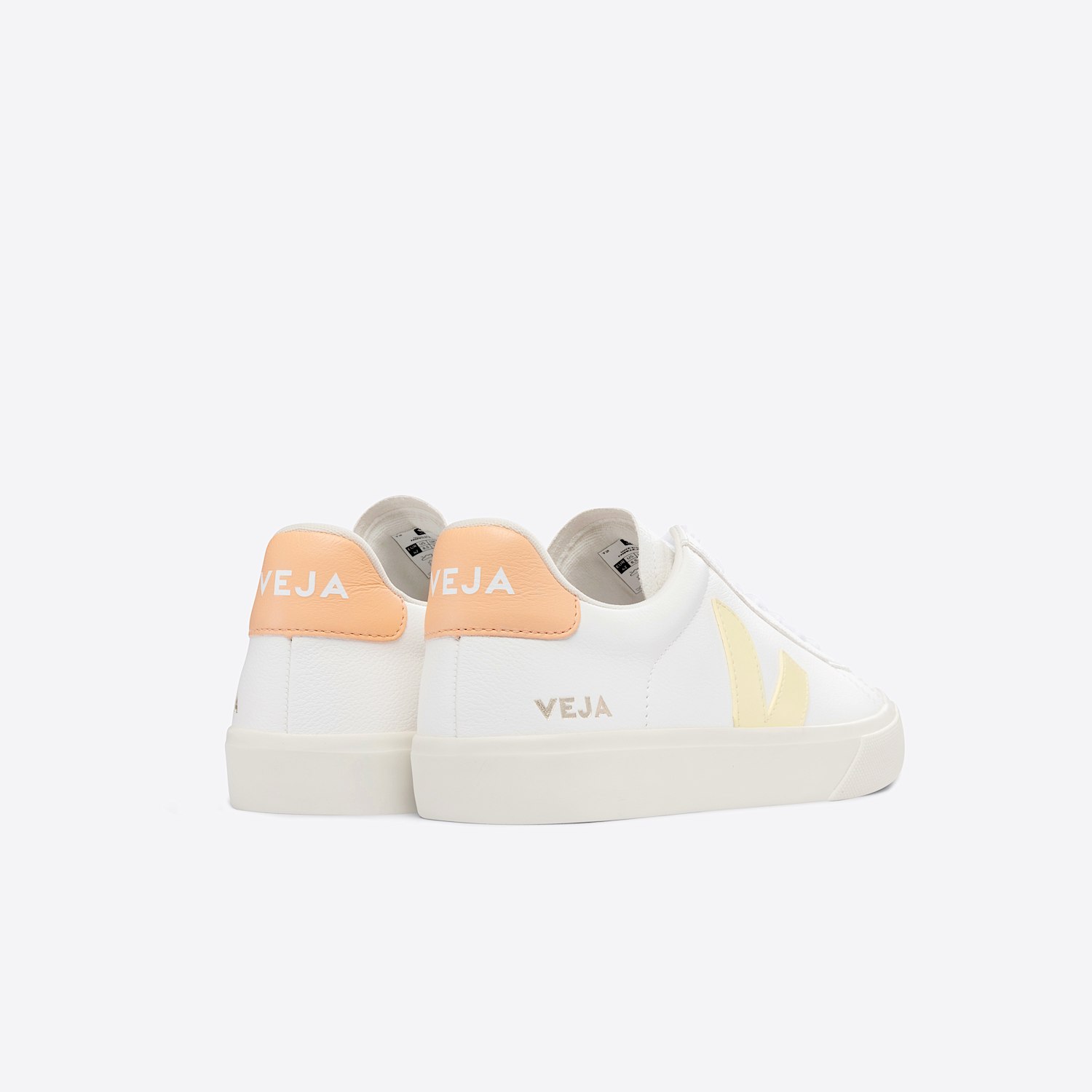 Veja CAMPO LEATHER WHITE SUN PEACH