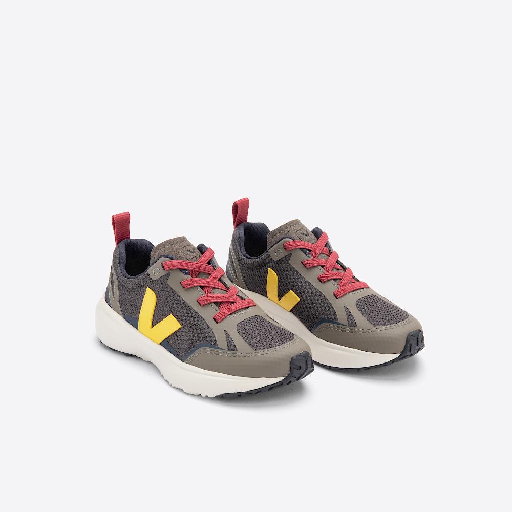 Veja CANARY ELASTIC LACES ALVEOMESH GRAFITE TONIC