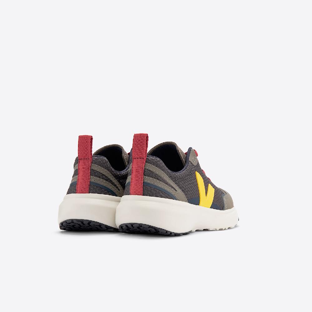 Veja CANARY ELASTIC LACES ALVEOMESH GRAFITE TONIC