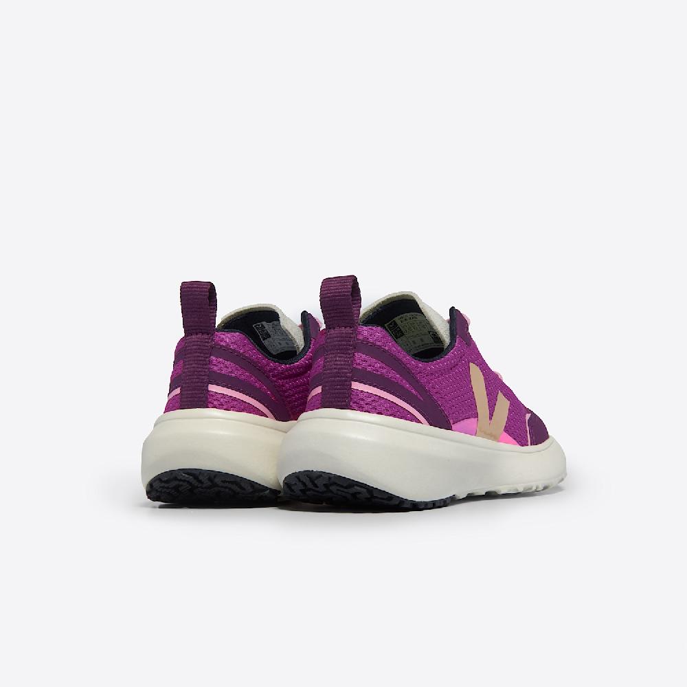 Veja CANARY ELASTIC LACES ALVEOMESH LOTUS PLATINE