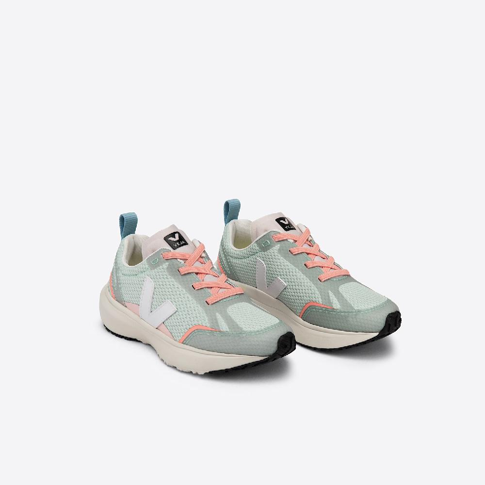 Veja CANARY ELASTIC LACES ALVEOMESH MATCHA WHITE