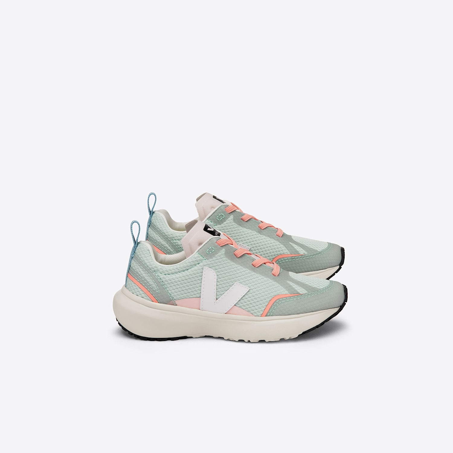 veja CANARY ELASTIC LACES ALVEOMESH MATCHA WHITE