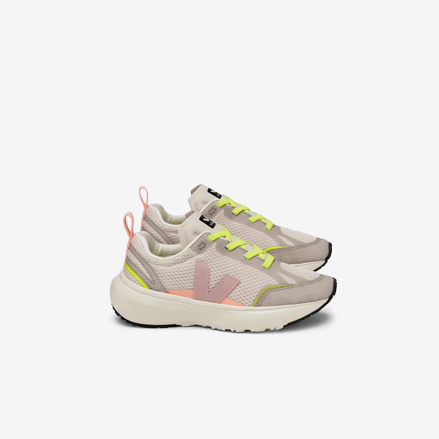 veja CANARY ELASTIC LACES ALVEOMESH NATURAL BABE