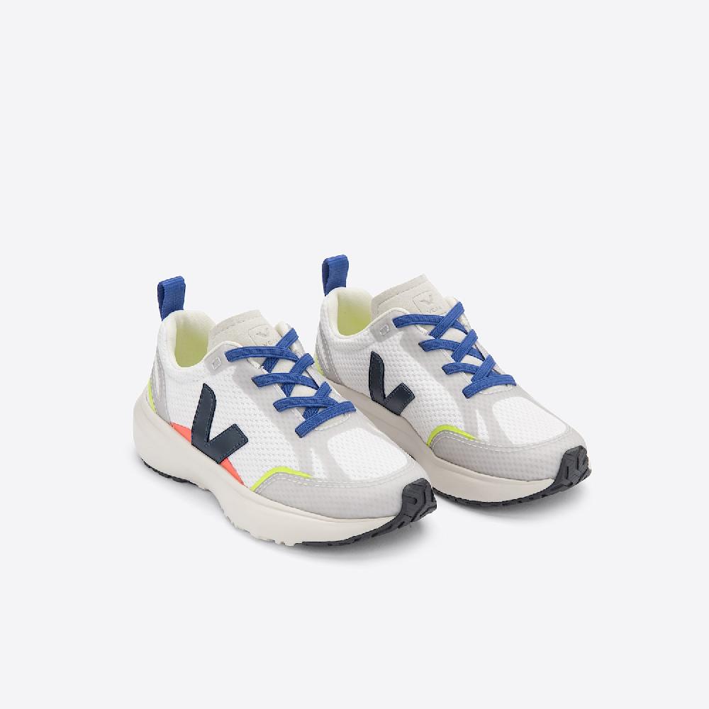 Veja CANARY ELASTIC LACES ALVEOMESH STEEL WHITE