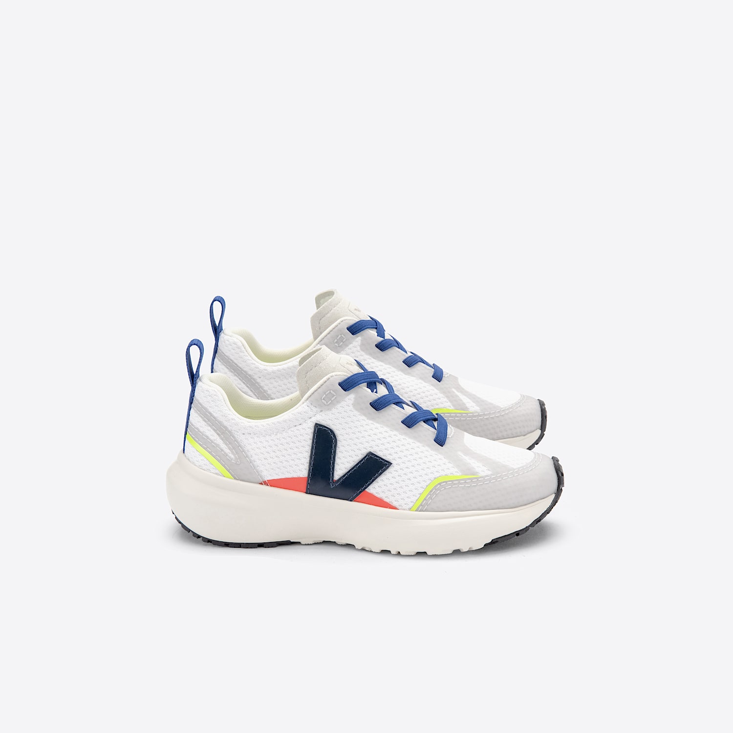 veja CANARY ELASTIC LACES ALVEOMESH STEEL WHITE