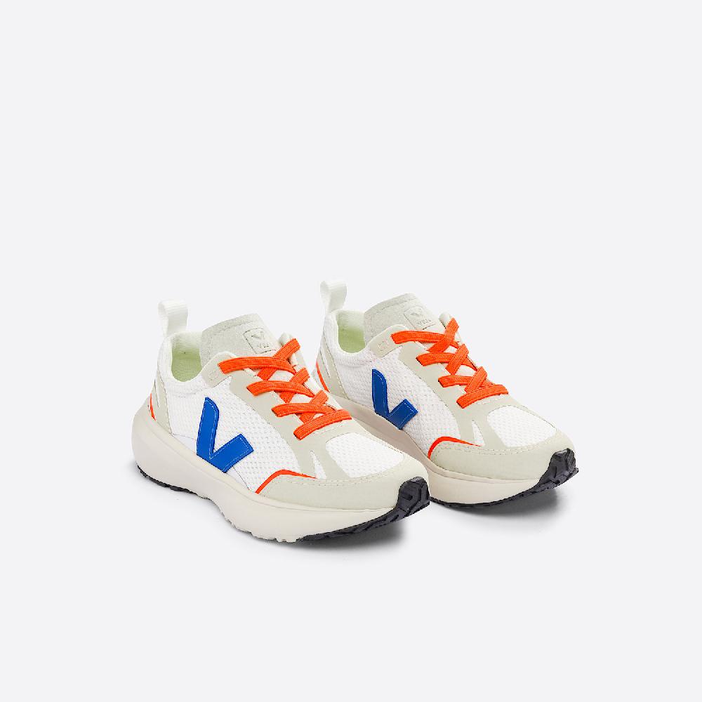 Veja CANARY ELASTIC LACES ALVEOMESH WHITE INDIGO