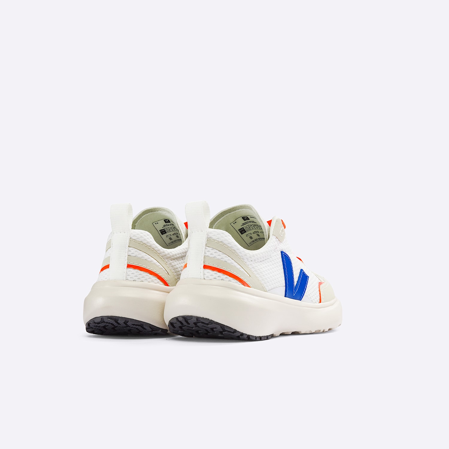 Veja CANARY ELASTIC LACES ALVEOMESH WHITE INDIGO