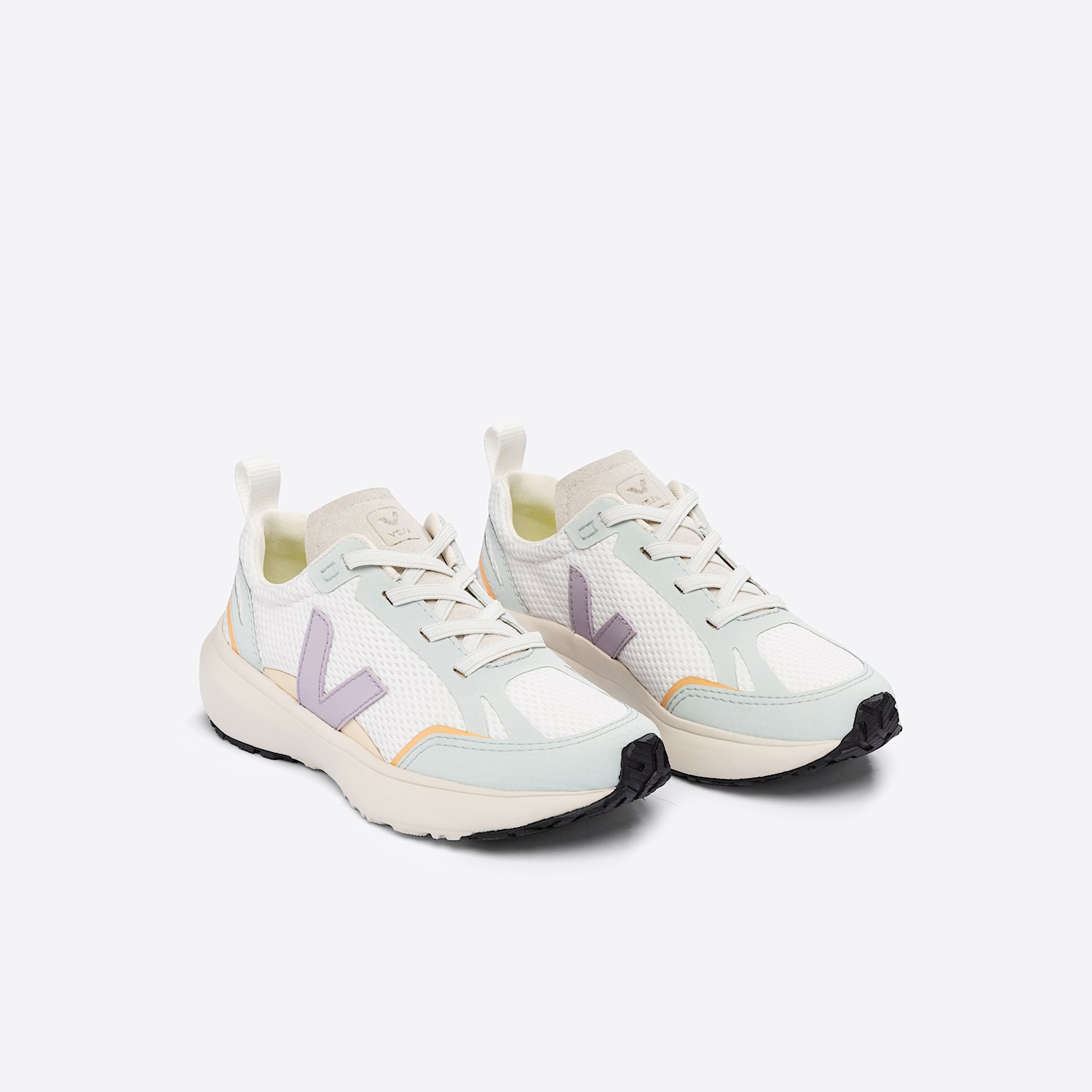 Veja CANARY ELASTIC LACES ALVEOMESH WHITE PARME