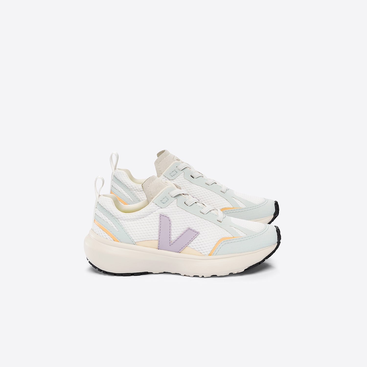 veja CANARY ELASTIC LACES ALVEOMESH WHITE PARME