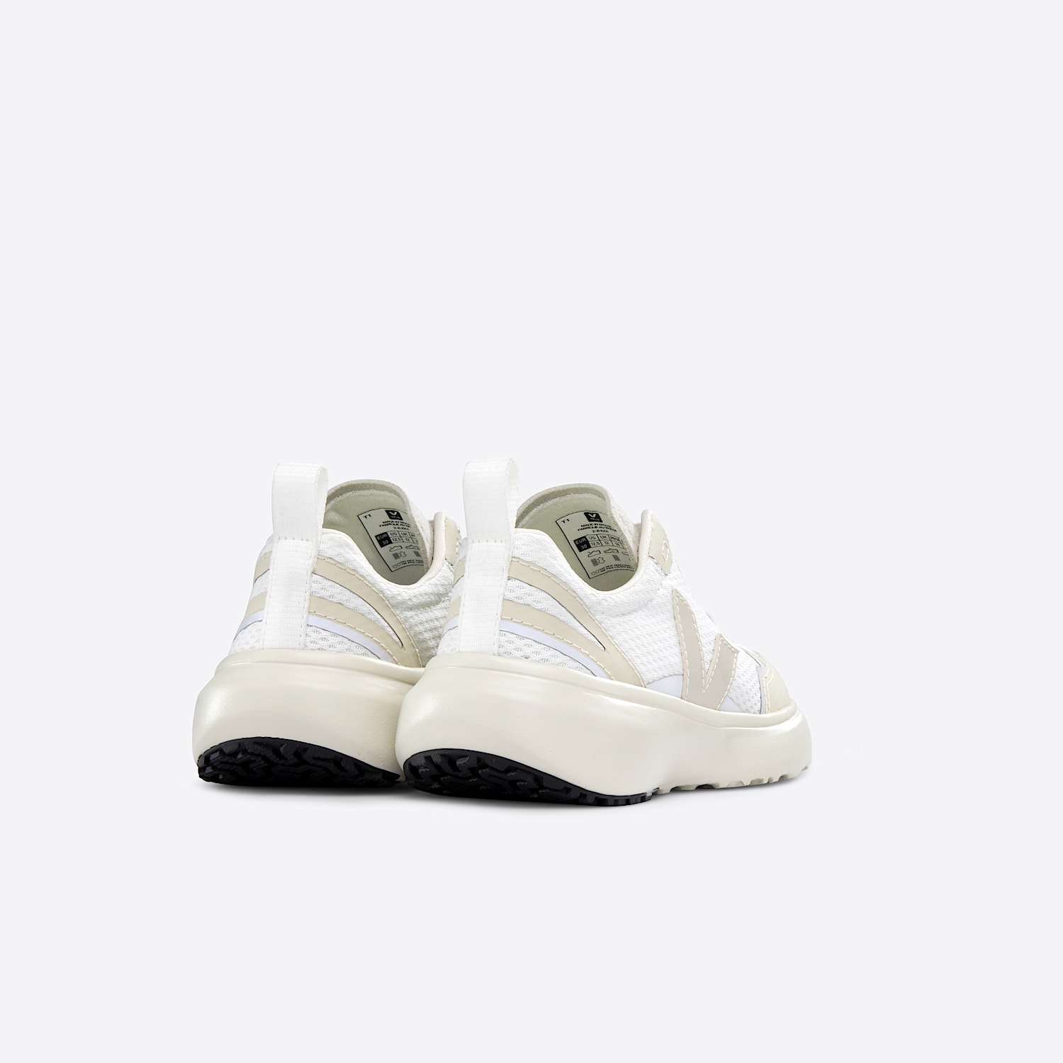 Veja CANARY ELASTIC LACES ALVEOMESH WHITE PIERRE