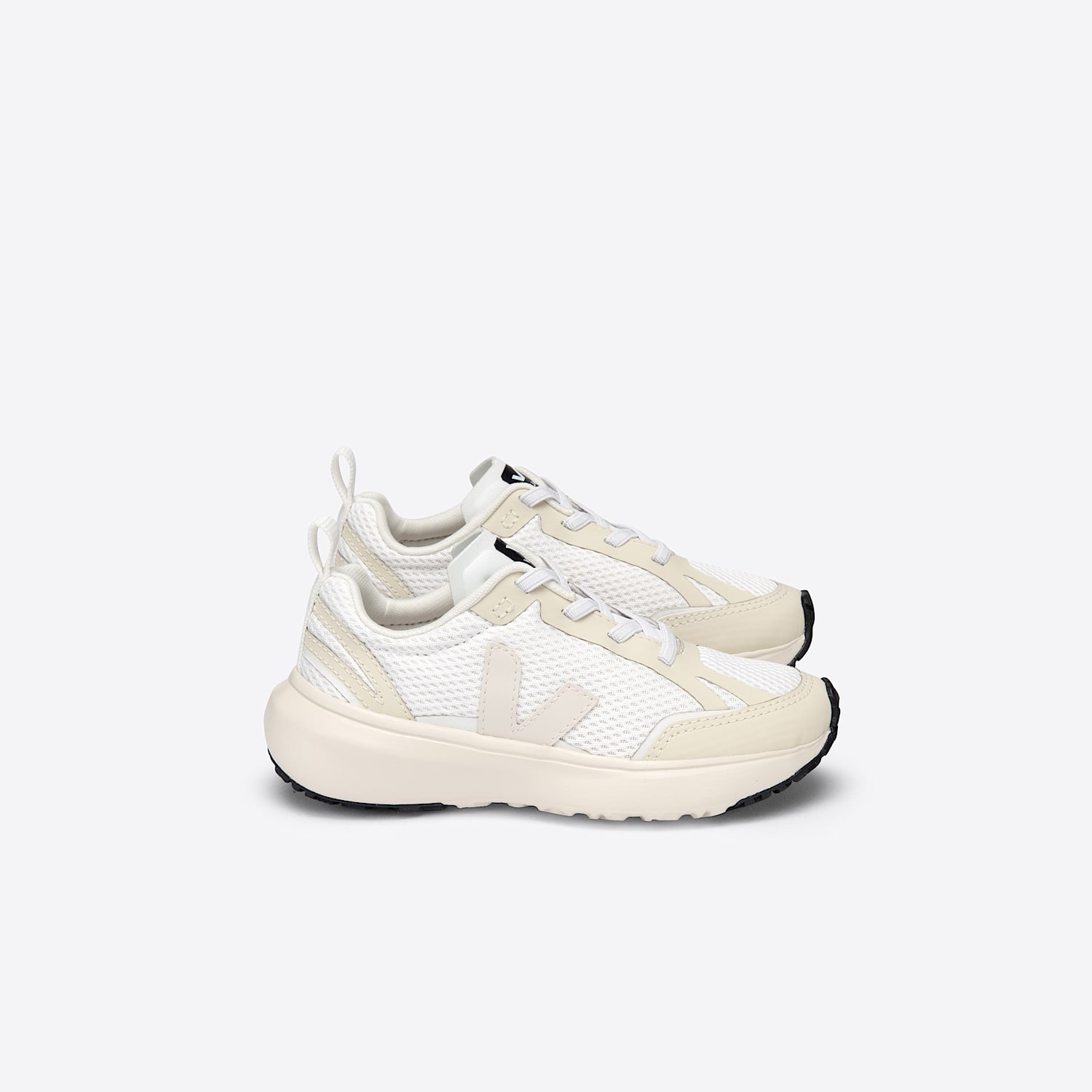 veja CANARY ELASTIC LACES ALVEOMESH WHITE PIERRE