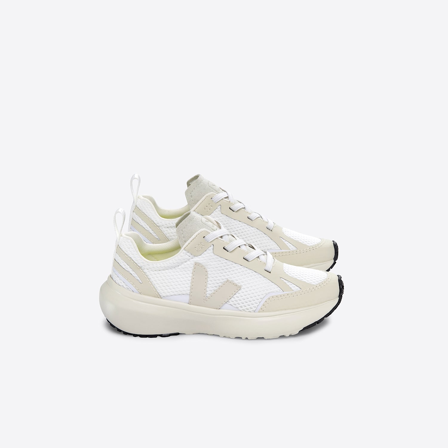 veja CANARY ELASTIC LACES ALVEOMESH WHITE PIERRE